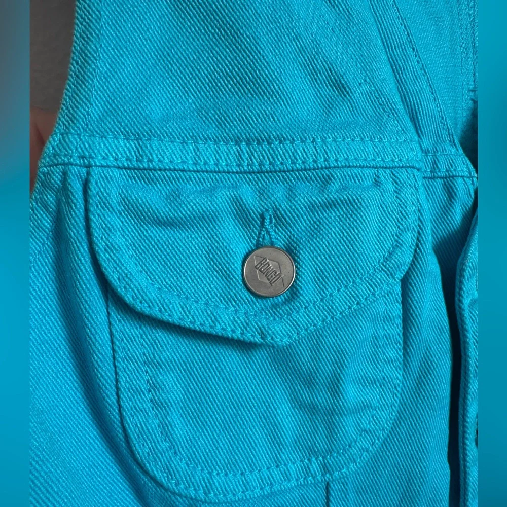 BONGO Y2K Vintage Mini denim dress - Teal - Sz 9 - Picture 2 of 8